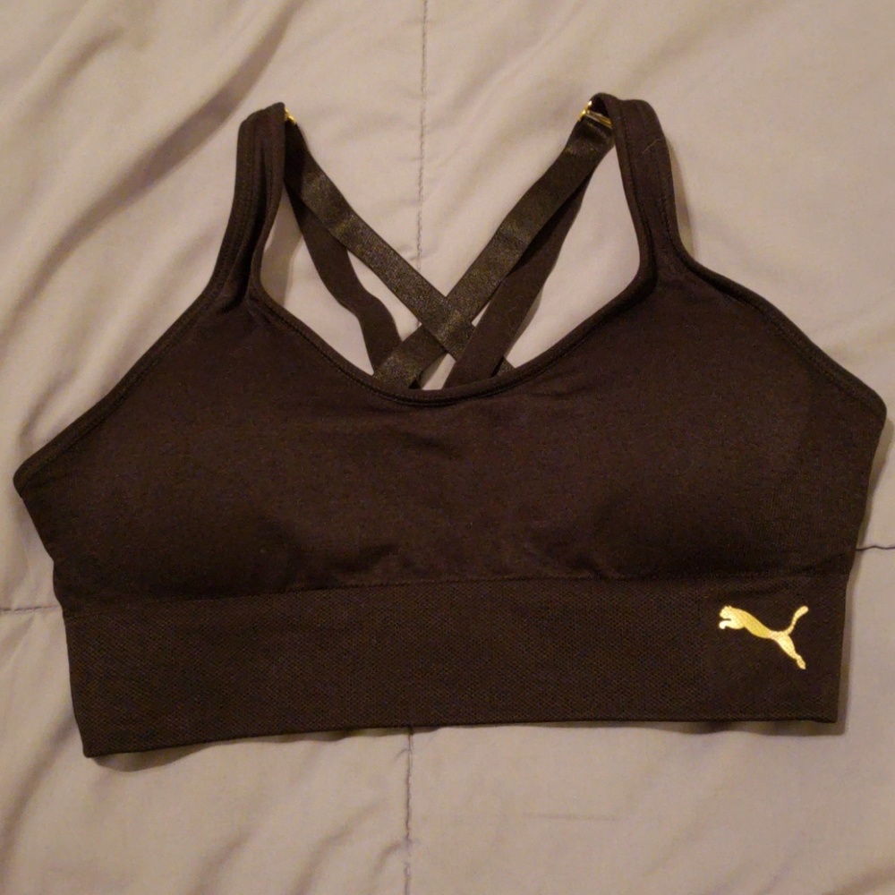 Black puma sportsbra, size S